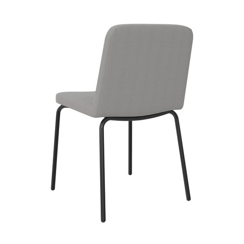Corey-lot De 2 Chaises De Salle à Manger En Tissu Gris