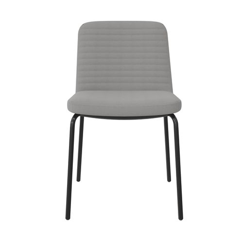 Corey-lot De 2 Chaises De Salle à Manger En Tissu Gris
