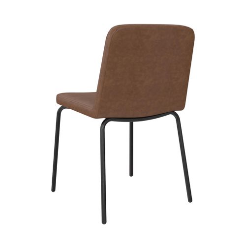 Corey-lot De 2 Chaises De Salle à Manger En Simili Cuir Camel