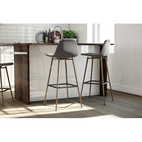 Copley-tabouret De Bar En Lin Gris Foncé