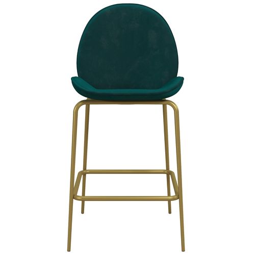 Astor-tabouret De Bar Rembourré En Velours Vert Avec Pieds En Laiton