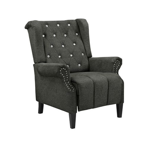 Aura-fauteuil De Relaxation Anthracite Belfast Fabric