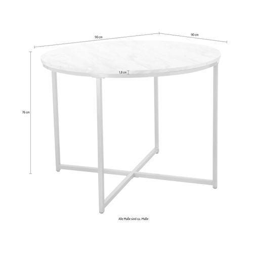 Maro - Table à Manger En Effet Marbre 4 Personnes D90