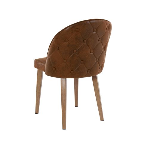 Paola-chaise De Salle à Manger 2 Pack En Microfibre Marron