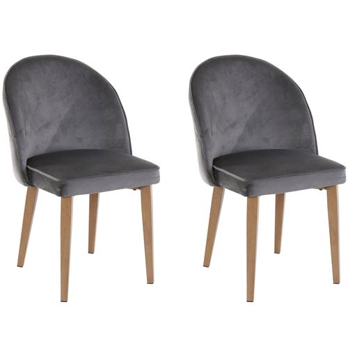 Paola-chaise De Salle à Manger 2 Pk Anthracite