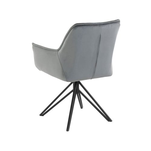 Ciana-lot De 2 Fauteuils En Velours Gris
