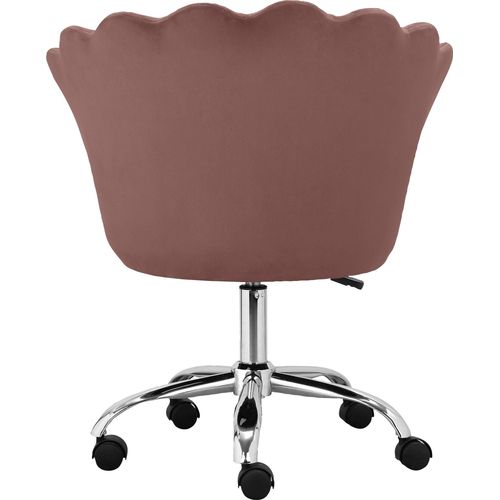 Wendy - Chaise De Bureau Tapissée En Velours Rose