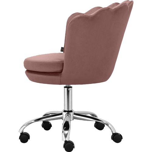 Wendy - Chaise De Bureau Tapissée En Velours Rose