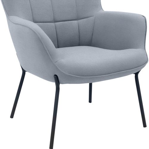 Boris-fauteuil En Tissu Gris Clair