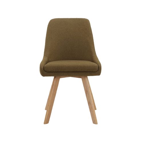 Trudi-lot De 2 Chaises De Salle à Manger En Tissu Olive