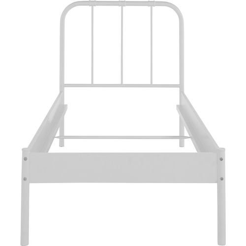 Aaron-lit 90x200 Cm En Métal Blanc