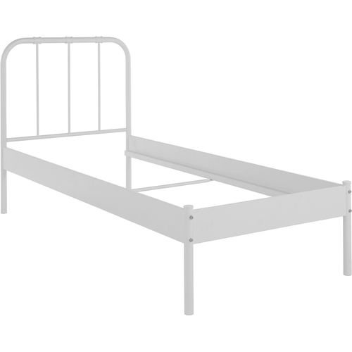 Aaron-lit 90x200 Cm En Métal Blanc