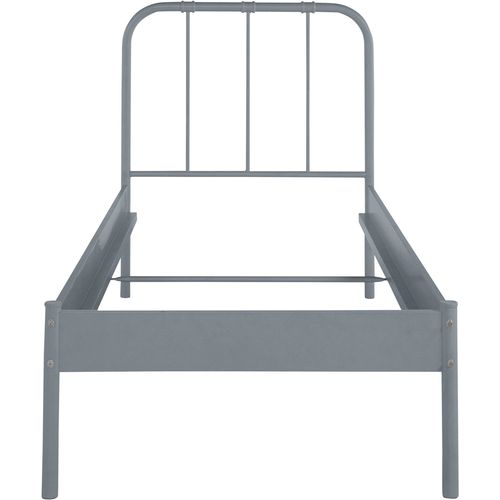 Aaron-lit 90x200 Cm En Métal Gris