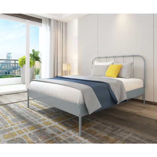 Aaron-lit En Métal Gris 140x200