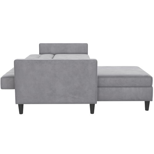 Hartford - Canapé- 3 Places Avec Rangement En Velours Gris