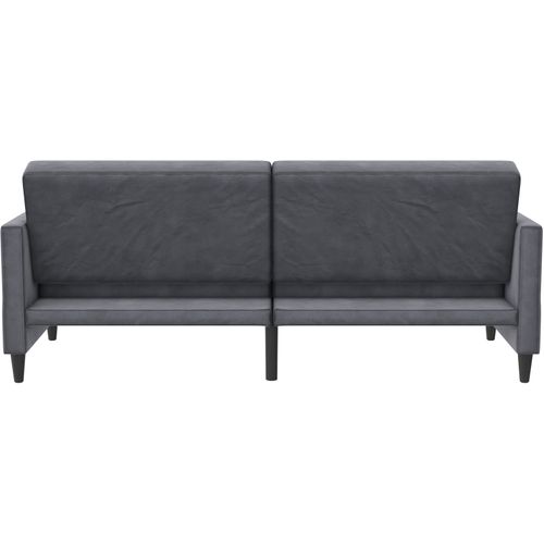 Hartford - Canapé-lit 3 Places En Velours Anthracite