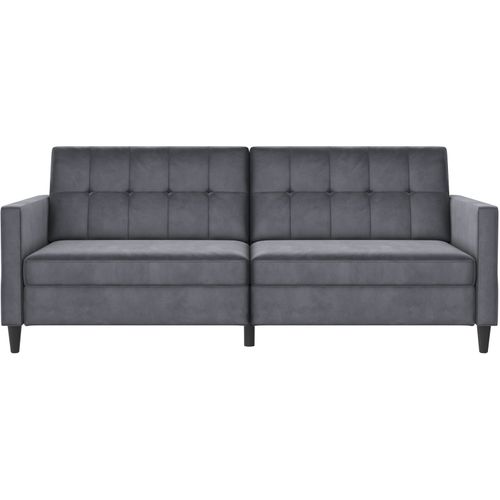 Hartford - Canapé-lit 3 Places En Velours Anthracite