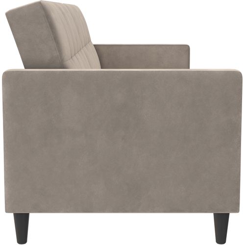 Hartford - Canapé-lit 3 Places En Velours Taupe