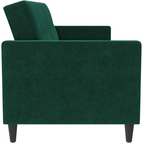 Hartford - Canapé-lit 3 Places En Velours Vert Foncé
