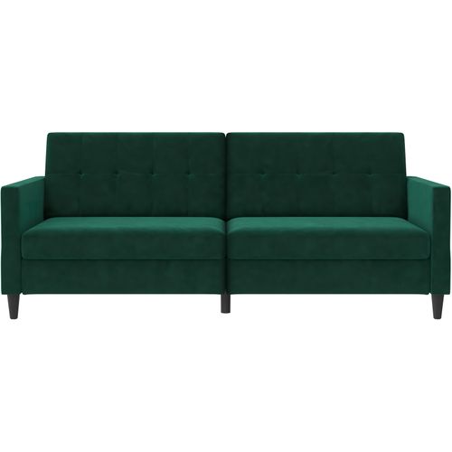 Hartford - Canapé-lit 3 Places En Velours Vert Foncé