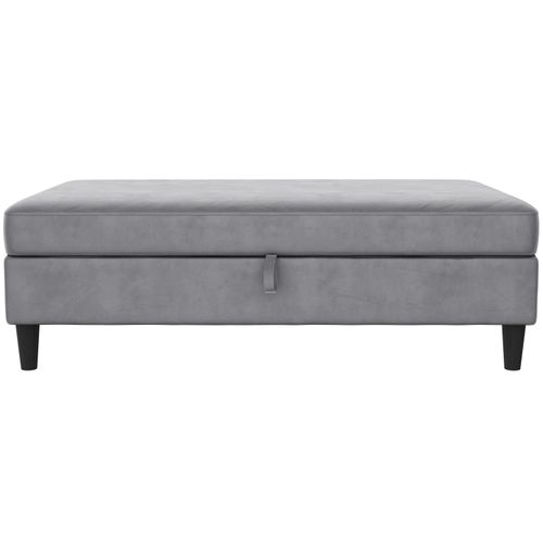 Hartford - Pouf En Velours Gris