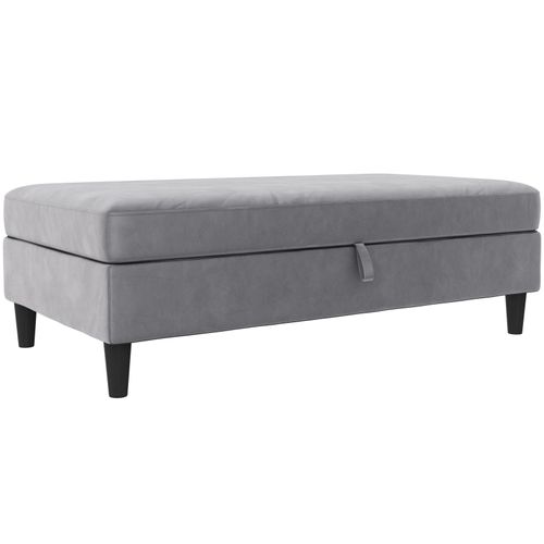 Hartford - Pouf En Velours Gris