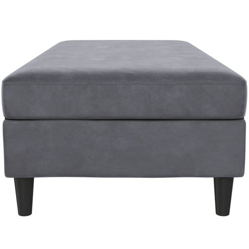 Hartford - Pouf En Velours Anthracite