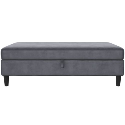 Hartford - Pouf En Velours Anthracite