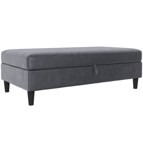 Hartford - Pouf En Velours Anthracite