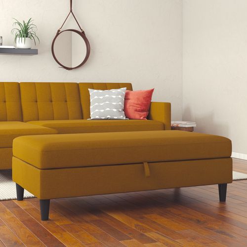 Hartford - Pouf En Tissu Curry