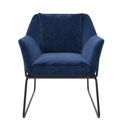 Avery-fauteuils En Velours Bleu