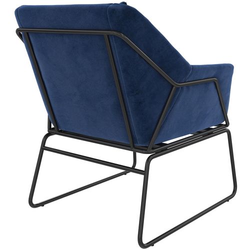 Avery-fauteuils En Velours Bleu