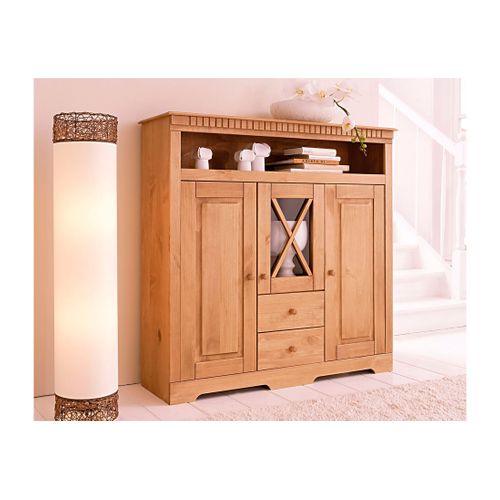 Lisa - Buffet Haut Avec 3 Portes Et 2 Tiroirs