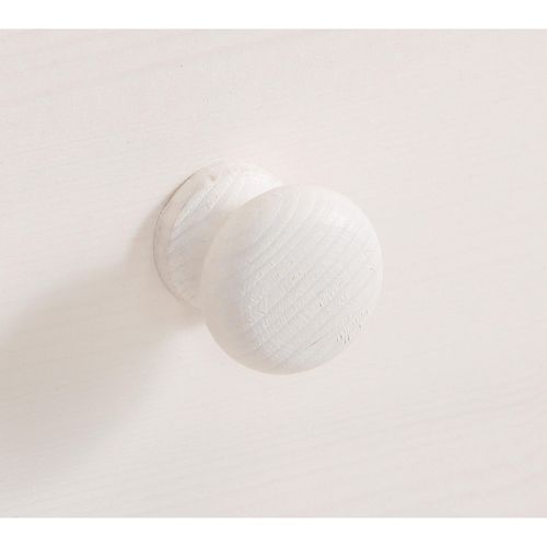 Lisa - Buffet Avec 3 Portes 2 Tiroirs En Pin Teinté Blanc