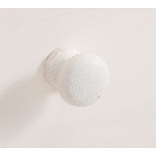 Lisa - Buffet Avec 2 Portes 3 Tiroirs En Pin Teinté Blanc