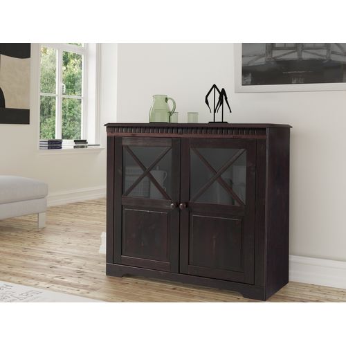 Lisa - Armoire Avec 2 Portes En Pin Marron