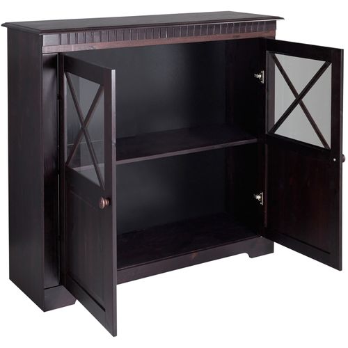 Lisa - Armoire Avec 2 Portes En Pin Marron