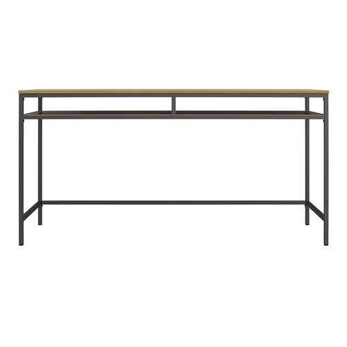 Bradford-bureau En Effet Chêne Avec Cadre En Métal Gris