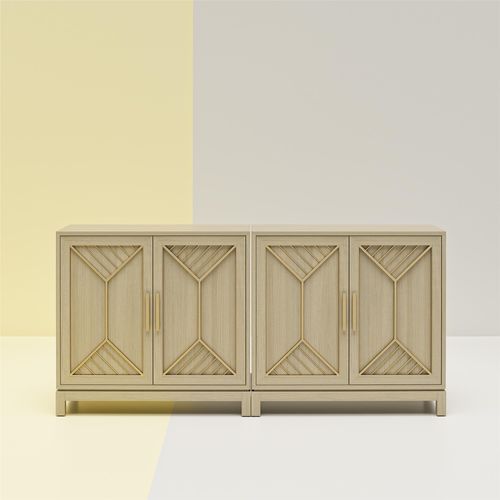 Tess-meuble à 2 Portes En Mdf Chêne