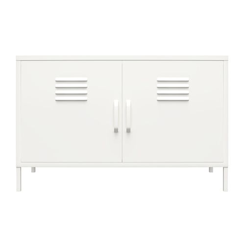 Mission District - Buffet Avec 2 Portes En Métal Blanc