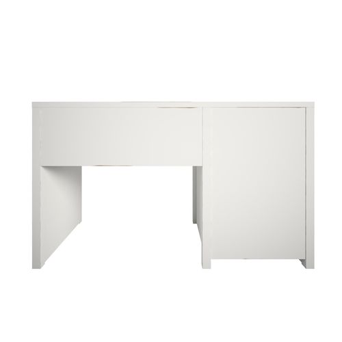 Haven-bureau à Caisson Avec 2 Tiroirs En Mdf Blanc