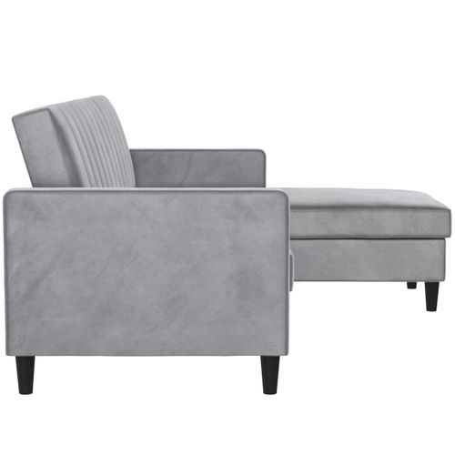 Celine - Canapé-3 Places Avec En Velours Gris