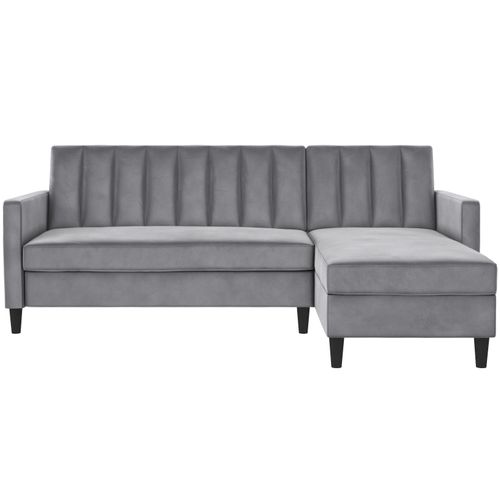 Celine - Canapé-3 Places Avec En Velours Gris