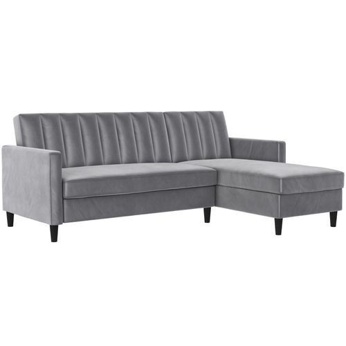 Celine - Canapé-3 Places Avec En Velours Gris