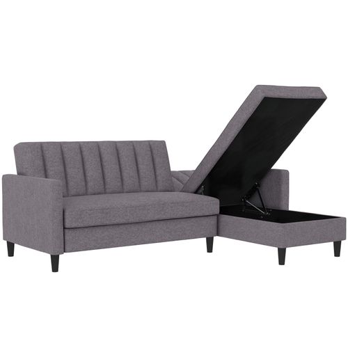 Celine - Canapé-lit 3 Places Avec  En Effet Lin Gris