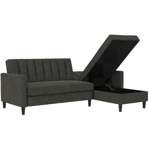 Celine - Canapé-lit 3 Places Avec En Effet Lin Anthracite