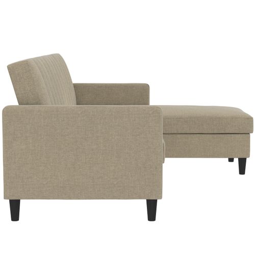 Celine - Canapé-lit 3 Places Avec En Effet Lin Cappuccino