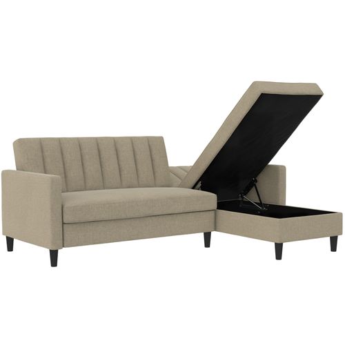 Celine - Canapé-lit 3 Places Avec En Effet Lin Cappuccino