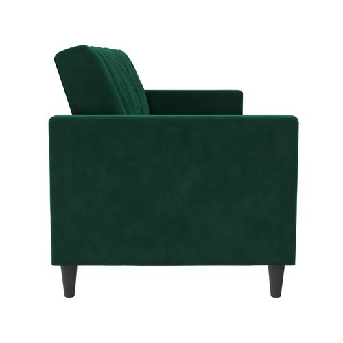 Celine - Canapé-lit 3 Places En Velours Vert Foncé