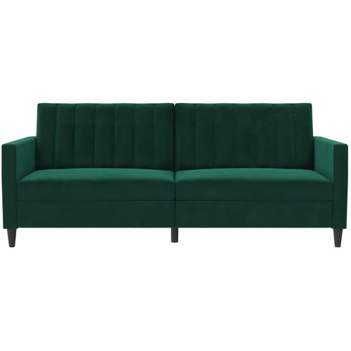 Celine - Canapé-lit 3 Places En Velours Vert Foncé